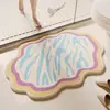 Alfombrilla de Suelo Especial para Baño tipo Cachemira Absorbente Resistente a la Suciedad Fácil de Cuidar Felpudo Hogareño para Baño Entrada de Puerta de Baño Alfombrilla Antideslizante