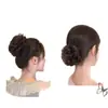 Moño postizo, moño de pelo artificial fácil de usar, moño de coleta baja natural y voluminoso con banda elástica, moño para el pelo, moño con forma de capullo