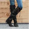 Comercio Exterior 2026 Otoño/Invierno Estilo Europeo y Americano Casual Tacón Cuadrado Tacón Medio Botas Altas para Mujer 40-43