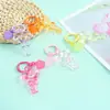 Llavero de Acrílico Forma de Corazón Girly Colgante Llavero Lindo Accesorios para Bolsos de Pareja Colgante Regalo para Estudiantes Venta al por Mayor