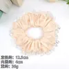 Goma para el Cabello de Cristal Estilo Coreano para Mujer, Diadema de Color Sólido Imitación Seda de Alta Gama, Goma para Cola de Caballo Baja Estilo Perezoso