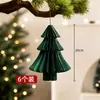 Adorno Creativo de Mini Árbol de Navidad de Panal Plegado de Origami para Decoración de Escena Navideña Colgante