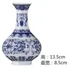 Garrafa de Parede Zen Chinesa Vaso de Porcelana Azul e Branco Cerâmica Enfeites de Escritório Artesanato Simples Pendurado na Parede de Casa Pequeno Recipiente para Flores