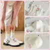Calcetines de algodón para mujer, primavera y verano, finos, bonitos, japoneses, versátiles, con lazo rosa, desodorantes, blancos, de caña baja, para barco.
