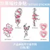 Tatuajes Temporales de Gato Kt Estilo Dibujo Japonés Florales en el Brazo Líneas de Colores Chica Linda Hello Kitty Duraderos Personalizados