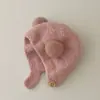 Touca de Bebê Outono e Inverno Touca de Proteção para Orelhas de Recém-nascido Algodão Puro Fofa Quente Tricô Pelúcia para Bebês Meninos e Meninas