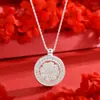 Nuevo Collar de Cadena para Suéter de Mujer Chinoiserie Ruyi Loto Transfer Completo de Diamantes y Brújula de los Ocho Tesoros Lujo Accesible Collar Largo de Gama Alta