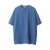 Camiseta de manga curta 240g fio duplo algodão puro floco de neve frito estilo europeu e americano marca de moda solta lavagem encerada efeito envelhecido meia manga