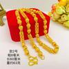 Collar de hombre de latón chapado en oro, collar de hombre con flor de coche, tubo vacío con tres cuentas, fabricantes que venden joyas de oro y arena de Vietnam.