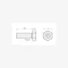 PAX01-M8 M10 M12-L5 L10 L15 Parafuso Sextavado Externo com Furo Passante Rosca Fina Parafuso de Ajuste Oco