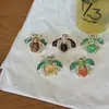 Anel Borboleta Esmaltado Retro Europeu e Americano para Mulheres Ins Pequena Fragrância Colorido Fruta Diamante Animal Anel de Luxo Acessível