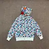 Sudadera con Capucha Doble y Estampado de Camuflaje con Letras Bordadas 'Shark', Chaqueta con Capucha Cruzada al por Mayor en Stock, Manga Larga Casual y Versátil