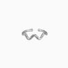 Anillo para Mujer S925 Nicho Simple Ola Asimétrica Diseño Versátil Giro Giro Anillo Liso Abertura Galvanoplastia