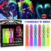 6/10/12 Cores Lápis UV Glow Tinta Facial Pintura Corporal Facial Festival Pintura Facial que Brilha no Escuro