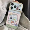 Funda para Teléfono de Fiesta de Oso Nadador para iPhone 16 Pro Max Apple 17 Funda para Teléfono Funda Electroplateada de Cambio Instantáneo