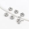 Oro Verdadero de 18K Micro-incrustado Corazón de Durazno Zircón Cuentas de Agujero Grande Hechas a Mano Accesorios DIY Pulsera Collar Cuentas de Rueda C45