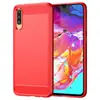 Funda para Teléfono Móvil Samsung Galaxy A70 Samsung A70 Fibra de Carbono Cepillada Anti-Caída Carcasa Suave para Teléfono Móvil Cubierta Protectora