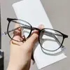 Armações de Óculos Estilo Novo para Mulheres, Hastes de Acetato, Armação de Tr90, Armação Quadrada, Emagrecimento Facial, Aparência Natural, Estilo Simples de Estudante, Uso Diário