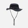 Marca Japonesa Moderna Chapéu de Pescador com Cordão para Homens e Mulheres Verão Protetor Solar Respirável Ao Ar Livre Montanhismo Pesca Chapéu Chapéu de Cowboy Ocidental