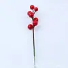 Natal Fruta Vermelha Frutas Vermelhas Artificiais Decoração de Natal Espuma de Acácia Fruta Vermelha Ramo de Fruta Vermelha Novos Acessórios de Guirlanda
