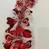 Decoraciones Navideñas Transfronterizas, Cintas Navideñas, Decoraciones para Lugares Festivos, Serpentina de Corazón Doble para San Valentín, Cintas para Fiestas