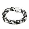 Moda europea y americana joyería de acero inoxidable para hombre en stock al por mayor personalidad simple creativo acero de titanio negro moda pulsera para hombre