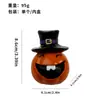 Decorações de Halloween Transfronteiriças Ins Estilo Europeu Rosto Sorridente Assustador Abóbora Artesanato de Resina Decorações de Mesa para Casa