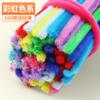 Palitos retorcidos de un solo color para jardín de infantes, tallos de chenilla de colores macarrón, kit de materiales DIY de ramo de flores denso al por mayor