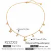 Pulseira Yuhui de Aço Titânio Transfronteiriça com Estrela de Oito Pontas, Cravejada com Diamantes, Vários Pingentes, Luxo Leve, Sensação de Alta Qualidade, Pulseira de Aço Inoxidável Banhada a Ouro Real