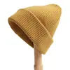 Gorro de otoño e invierno para mujer, color liso, simple, estilo coreano ins, gorro de lana, casual japonés, versátil, cálido, cortavientos, gorro de punto
