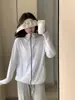 Roupa de Proteção Solar de Seda Gelada para Verão 2024 para Mulheres Jaqueta Fina Respirável Solta de Cor Sólida de Verão para Mulheres