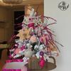 Sobre rojo de Navidad flor fuegos artificiales palo decoración lentejuelas rama orquídea dragón ramo material accesorios florales DIY