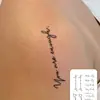Pegatinas de Tatuaje Temporal en Inglés con Temática de Sanación, Impermeables y a Prueba de Sudor, Estilo de Gama Alta de Nicho, Tatuaje Temporal para Cubrir Cicatrices en la Cintura y el Abdomen