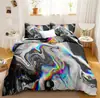 Impresión digital 3D transfronterizo juego de tres piezas funda de edredón sábana funda de almohada personalizado comercio exterior kit de mármol juego de Amazon
