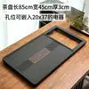Bandeja de té de piedra negra dorada natural, juego eléctrico totalmente automático integrado, juego de té, bandeja de té con drenaje para el hogar, mesa de té de oficina
