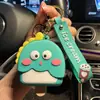 Lindo Patito Amarillo Llavero de Silicona Billetera Colgante Dibujo Animado Estudiante Mochila Escolar Regalo Colgante para Llavero Joyería Personalizada