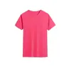 Camiseta de Manga Corta para Mujer, Estilo Ins Trendy, Unisex, No Transparente, Cuello Redondo, Color Sólido, Comercio Exterior Transfronterizo al por Mayor, Corte Holgado, Tallas Grandes, Versátil