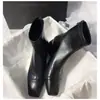Botas Martin com Bico Quadrado e Salto Grosso, Botas Curtas para Mulheres, Novo Estilo Primavera e Outono, Botas Slim Tendência, Botas Curtas Francesas Estilo Chanel