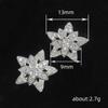 Brincos de Flor Flor Inlaid Zircônia Cao Shi Moda Feminina Exquisitos Brincos Pastorais Uso Diário Brincos Populares