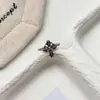 Anillo Vintage Desgastado Resistente de Plata de Ley S925 para Mujer, Diseño Abierto Ajustable, Nicho de Lujo Ligero de Gama Alta, Accesorio de Mano Único y Versátil