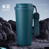 En stock taza de café de 5ª generación taza de coche de acero inoxidable cuerda portátil con cinturón pajita portátil taza termo transfronteriza impresión