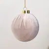Adornos de bola de Navidad envueltos en terciopelo multicolor 6/8CM Decoración navideña bolas de Navidad de plástico decoraciones para árbol de Navidad
