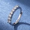 Explosões Transfronteiriças Anel Imitação Diamante Mosane Anel Feminino para Joias de Moçambique Anel de Zircônia Anel de Diamante Anel de Casamento Anel de Casal