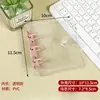 Álbum de cartões transparente em PVC, álbum de fotos Polaroid, de folhas soltas com fecho duplo A8 mini 3 furos celebridade 3 polegadas slot único álbum de armazenamento de cartões pequenos