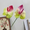 Goma suave, grulla de fuego grande, flor de palma roja artificial, flor artificial, arreglo floral artístico, arte floral espacial, accesorio de fotografía, flor de decoración de boda