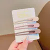 Presilhas de cabelo infantis para meninas, acessórios de cabelo estilo coreano para cabelos soltos e franjas, presilhas laterais coloridas de verão populares nas redes sociais