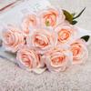 Flor Artificial Rosa 10 Rosas de Acacia Boda Flor Falsa Flor de Boda Decoración Suave para el Hogar Flor Decorativa Flor de Seda