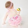 Ropa infantil transfronteriza niña bebé 0-2 años tirantes de leopardo faja chaqueta acolchada de algodón mono con estampado de encaje protector de barriga