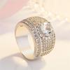 Anillo de Diamantes Tachonado para Hombre de Alta Lujo No Alergénico Anillo de Diamantes Tachonado para Hombre del Grupo de Lujo