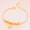 Pulsera de Cadena Hueso de Serpiente Latón Chapado en Oro Pulsera de Bolsa de la Suerte de Oro de Arena Vietnamita Llave Giratoria y Transporte Múltiples Colgantes Disponibles